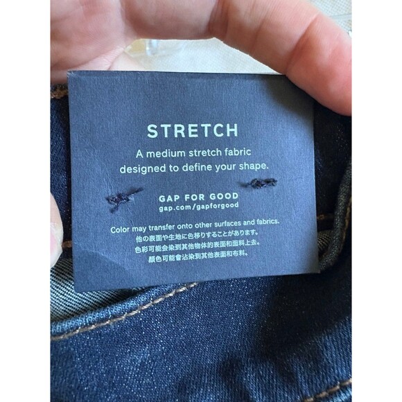 NWT Gap Women’s Distressed Favorite Jeggings, Dark Indigo Wash, Sz 29 Regular - Picture 6 of 8